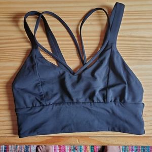 Size 4 Lululemon Strappy Black Sports Bra